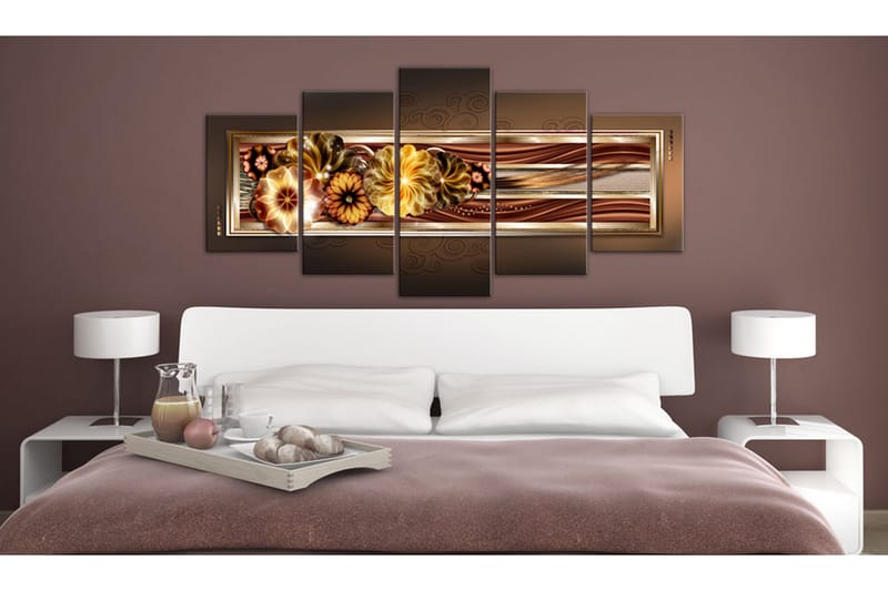 Billede In Golden Waves 200x100 - Artgeist sp. z o. o. - Boligtilbehør - Billeder & kunst - Billeder på lærred