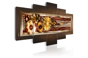 Billede In Golden Waves 200x100 - Artgeist sp. z o. o. - Boligtilbehør - Billeder & kunst - Billeder på lærred
