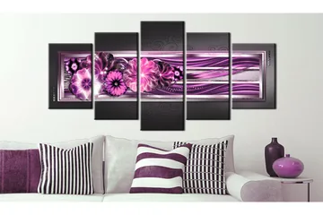 Billede In Pink Waves 200x100 - Artgeist sp. z o. o. - Boligtilbehør - Billeder & kunst - Billeder på lærred