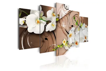 Billede Ivory Orchids 200x100 - Artgeist sp. z o. o. - Boligtilbehør - Billeder & kunst - Billeder på lærred
