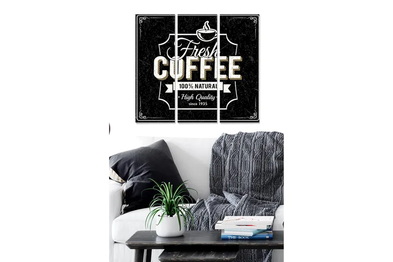 Billede Køkken 3 stk Flerfarvet, 22x05 cm