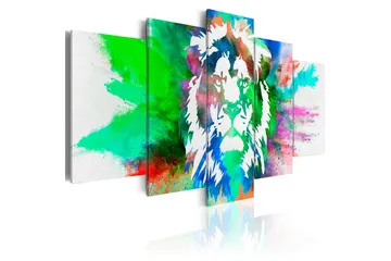 Billede Kingdom Of The Lion 200x100 - Artgeist sp. z o. o. - Boligtilbehør - Billeder & kunst - Billeder på lærred