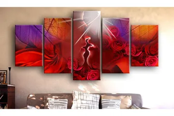 Billede Kiss From Rose 200x100 - Artgeist sp. z o. o. - Boligtilbehør - Billeder & kunst - Billeder på lærred
