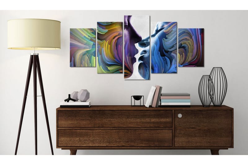 Billede Kiss Of Colours 100x50 - Artgeist sp. z o. o. - Boligtilbehør - Billeder & kunst - Billeder på lærred