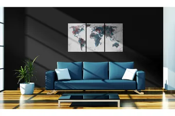 Billede Kontinentaldrift 60x30 - Artgeist sp. z o. o. - Boligtilbehør - Billeder & kunst - Billeder på lærred