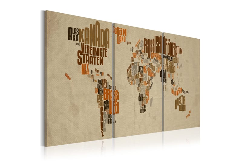 Billede Kort Over Eventyr 60x30 - Artgeist sp. z o. o. - Boligtilbehør - Billeder & kunst - Billeder på lærred