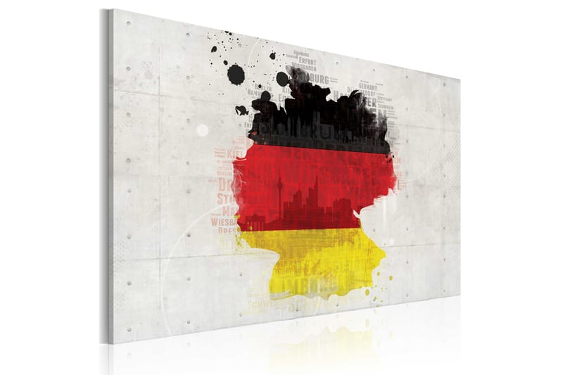 Billede Kort Over Tyskland 60x40 - Artgeist sp. z o. o. - Boligtilbehør - Billeder & kunst - Billeder på lærred