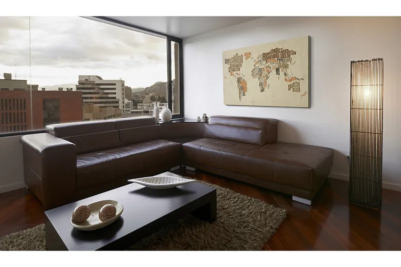 Billede Kort Over Verden Tysk 60x40 - Artgeist sp. z o. o. - Boligtilbehør - Billeder & kunst - Billeder på lærred