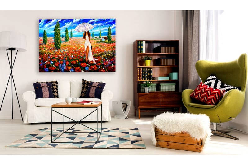 Billede kvinde med paraply 90x60, Artgeist sp. z o. o.