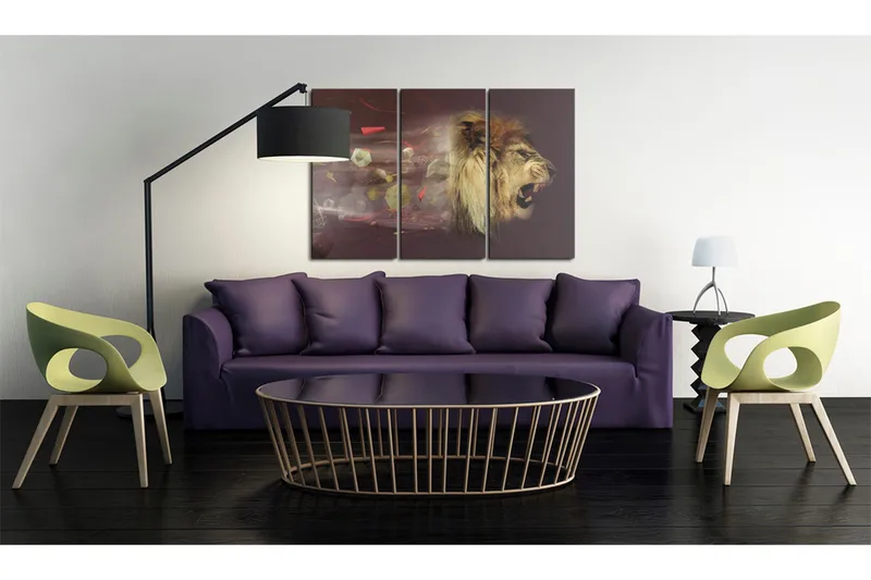 Billede Løve Abstrakt 120x80 - Artgeist sp. z o. o. - Boligtilbehør - Billeder & kunst - Billeder på lærred