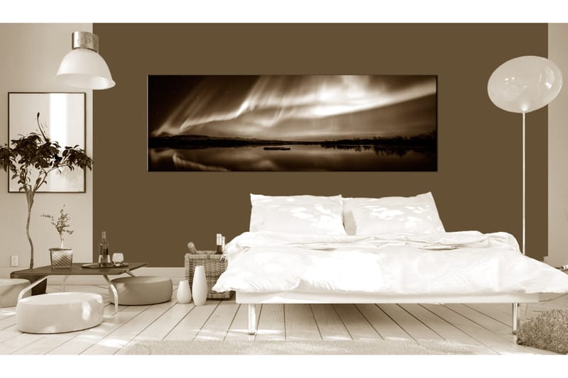 Billede Lake In Sepia 135x45 - Artgeist sp. z o. o. - Boligtilbehør - Billeder & kunst - Billeder på lærred