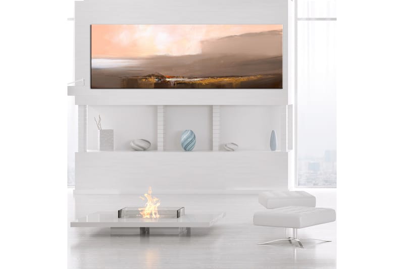 Billede Last Step 1 Part Brown Narrow 150x50 - Artgeist sp. z o. o. - Boligtilbehør - Billeder & kunst - Billeder på lærred