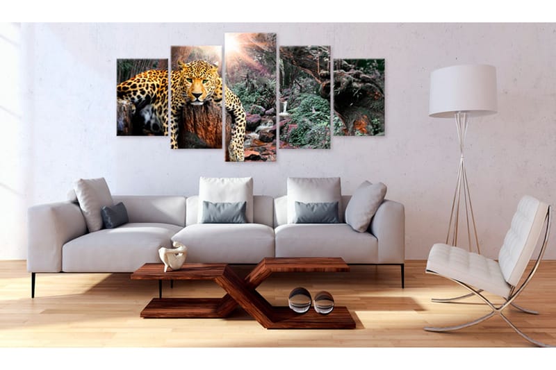 Billede Leopard Relaxation 100x50 - Artgeist sp. z o. o. - Boligtilbehør - Billeder & kunst - Billeder på lærred