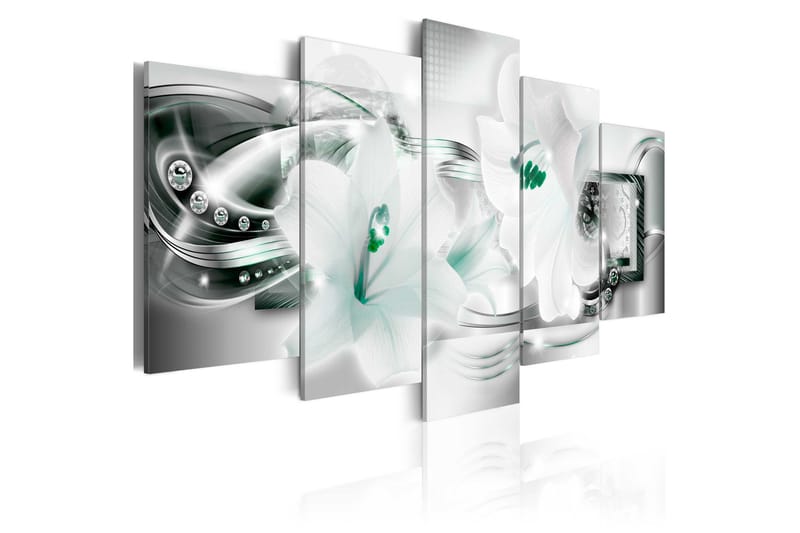 Billede Lilies With Peppermint Accent 100x50, Artgeist sp. z o. o.