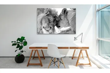 Billede Lion's Love 90x60 - Artgeist sp. z o. o. - Boligtilbehør - Billeder & kunst - Billeder på lærred