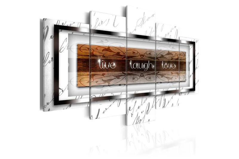 Billede Live Laugh Love White 200x100, Artgeist sp. z o. o.