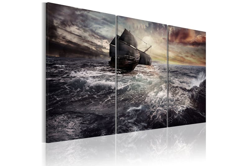Billede Lonely Ship On A High Seas 120x80, Artgeist sp. z o. o.