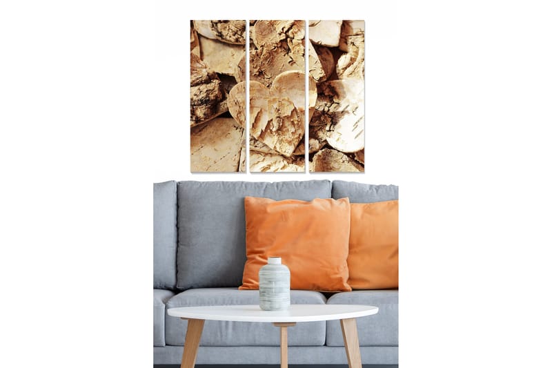 Billede Love 3 stk Flerfarvet, 22x05 cm