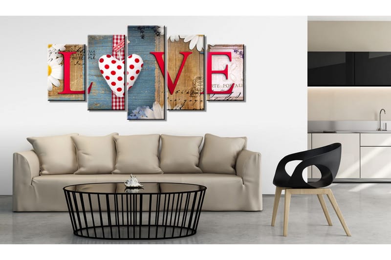 Billede Love Handmade 200x100 - Artgeist sp. z o. o. - Boligtilbehør - Billeder & kunst - Billeder på lærred