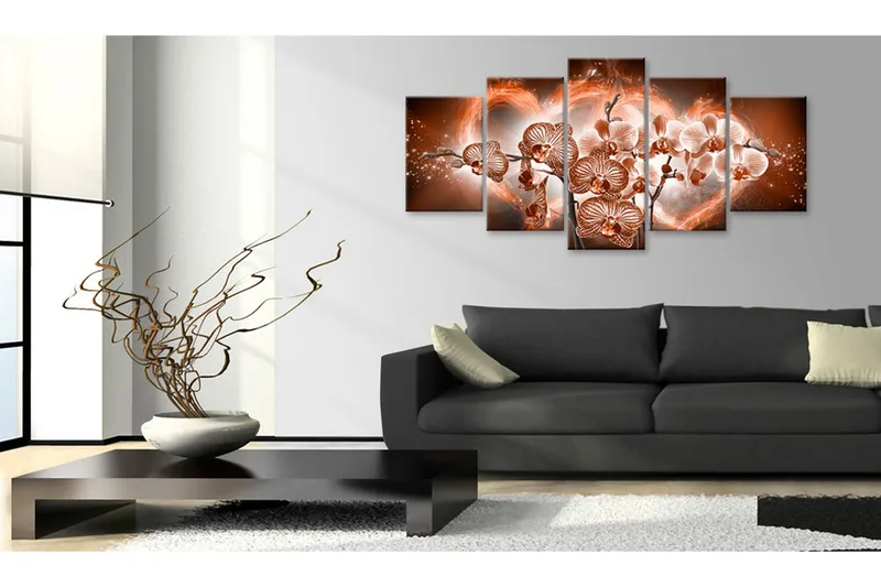 Billede Love Orchids 200x100 - Artgeist sp. z o. o. - Boligtilbehør - Billeder & kunst - Billeder på lærred