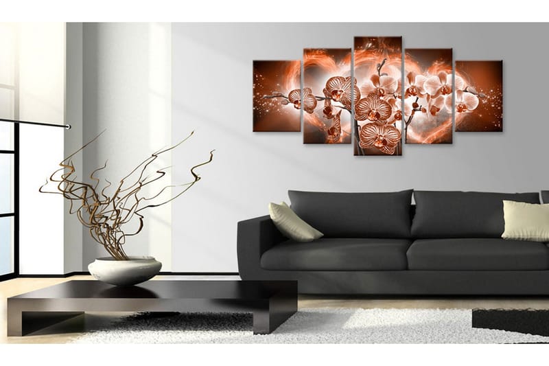 Billede Love Orchids 200x100 - Artgeist sp. z o. o. - Boligtilbehør - Billeder & kunst - Billeder på lærred