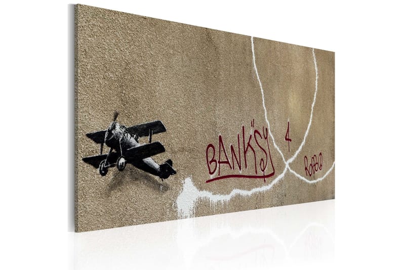 Billede Love Plane Banksy 60x40 - Artgeist sp. z o. o. - Boligtilbehør - Billeder & kunst - Billeder på lærred