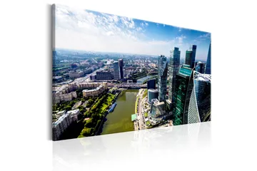 Billede Luftfoto af Moskva 60x40 - Artgeist sp. z o. o. - Boligtilbehør - Billeder & kunst - Billeder på lærred