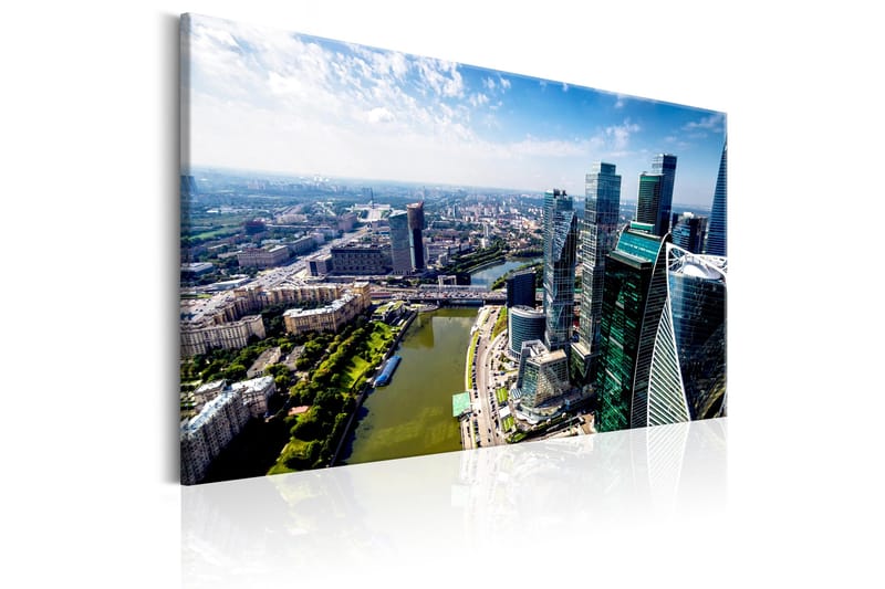 Billede Luftfoto af Moskva 60x40 - Artgeist sp. z o. o. - Boligtilbehør - Billeder & kunst - Billeder på lærred