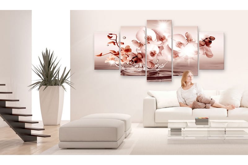 Billede Lyric Of Orchid 200x100 - Artgeist sp. z o. o. - Boligtilbehør - Billeder & kunst - Billeder på lærred