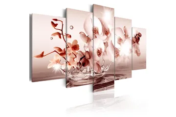 Billede Lyric Of Orchid 200x100 - Artgeist sp. z o. o. - Boligtilbehør - Billeder & kunst - Billeder på lærred