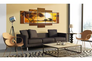Billede Møde På Savanne 100x50 - Artgeist sp. z o. o. - Boligtilbehør - Billeder & kunst - Billeder på lærred