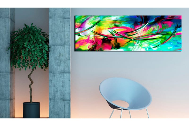 Billede Madness Of Color 135x45 - Artgeist sp. z o. o. - Boligtilbehør - Billeder & kunst - Billeder på lærred