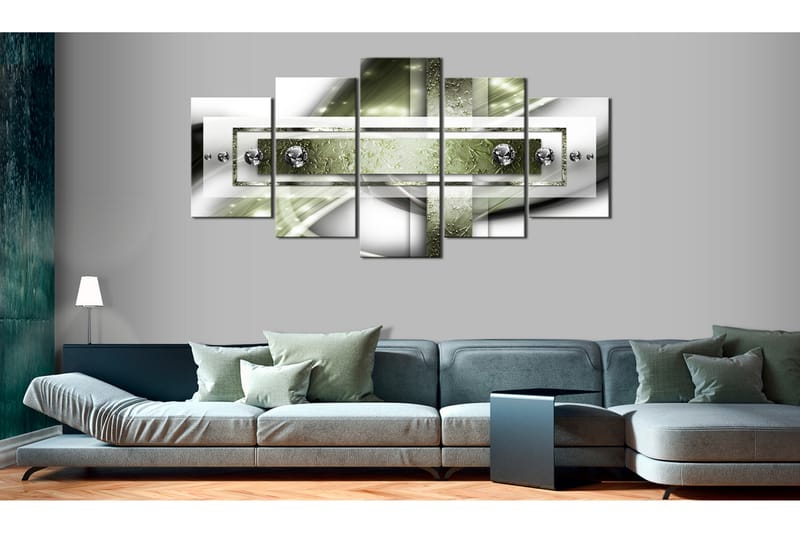 Billede Malachite Flame 100x50 - Artgeist sp. z o. o. - Boligtilbehør - Billeder & kunst - Billeder på lærred
