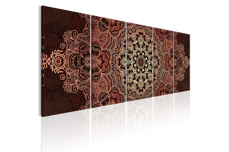 Billede Mandala Flower Bouquet 200x80 - Artgeist sp. z o. o. - Boligtilbehør - Billeder & kunst - Billeder på lærred