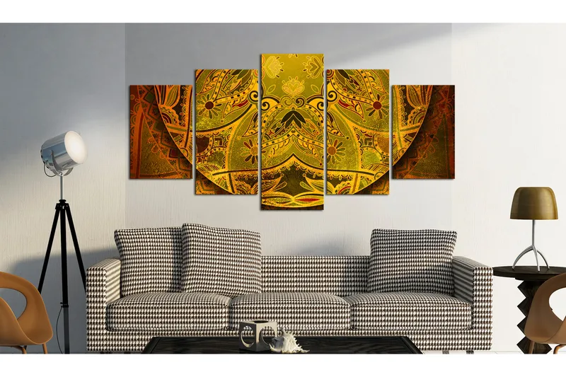 Billede Mandala Golden Power 200x100 - Artgeist sp. z o. o. - Boligtilbehør - Billeder & kunst - Billeder på lærred