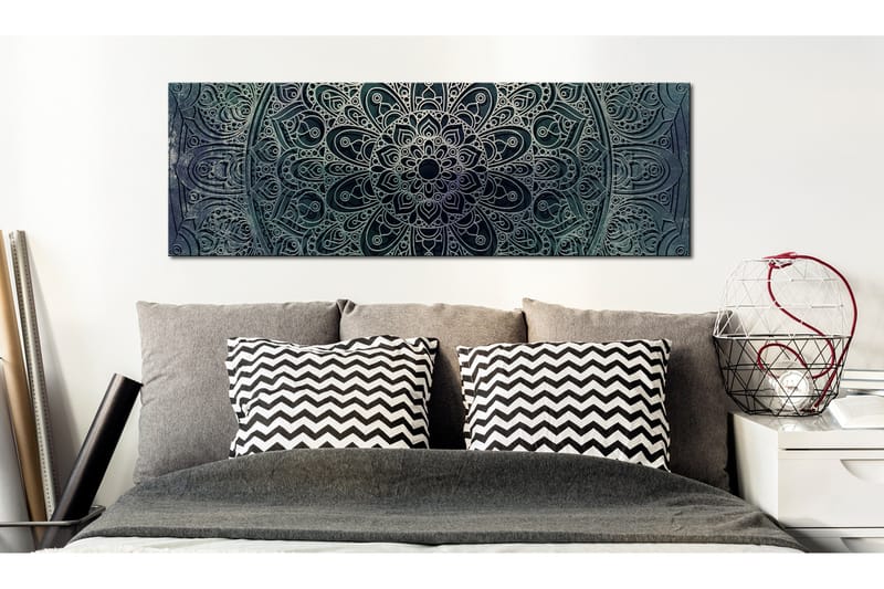 Billede Mandala Malachite Calm 150x50 - Artgeist sp. z o. o. - Boligtilbehør - Billeder & kunst - Billeder på lærred