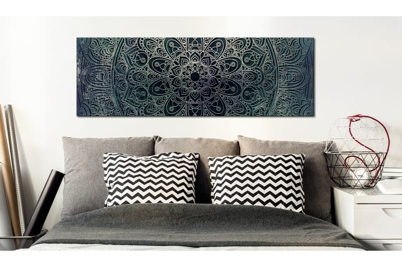 Billede Mandala Malachite Calm 150x50 - Artgeist sp. z o. o. - Boligtilbehør - Billeder & kunst - Billeder på lærred