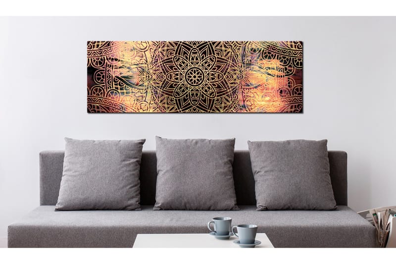 Billede Mandala Sunny Poetry 135x45 - Artgeist sp. z o. o. - Boligtilbehør - Billeder & kunst - Billeder på lærred