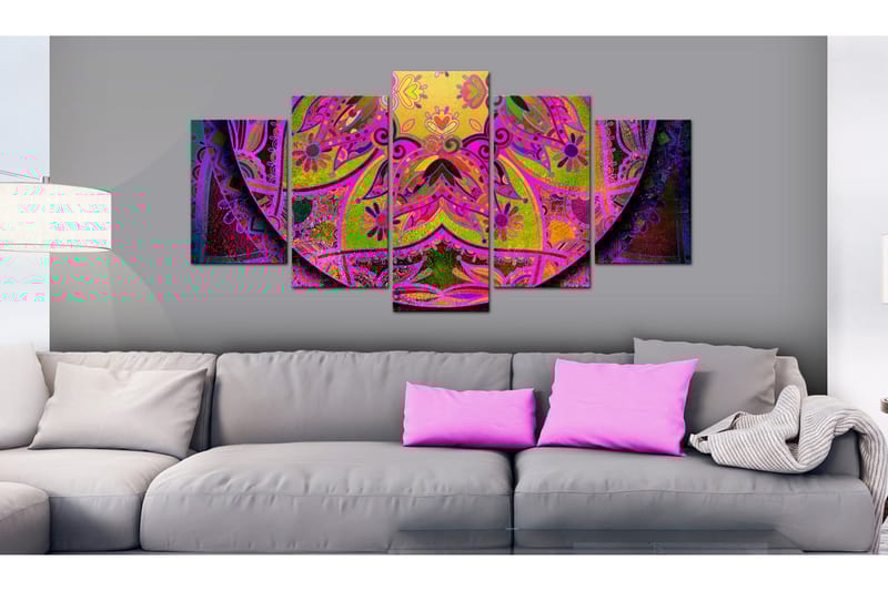 Billede Mandala Pink Power 100x50 - Artgeist sp. z o. o. - Boligtilbehør - Billeder & kunst - Billeder på lærred