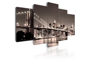 Billede Manhattan Brooklyn Bridge Ii 200x100 - Artgeist sp. z o. o. - Boligtilbehør - Billeder & kunst - Billeder på lærred