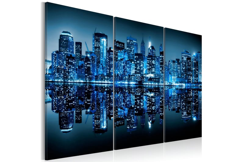 Billede Manhattan in blue shade 90x60, Artgeist sp. z o. o.