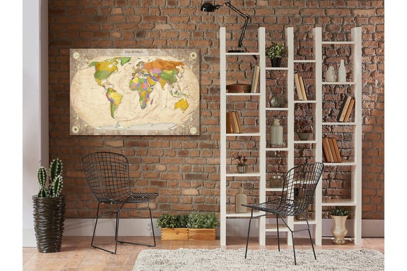 Billede Map and Ornaments 90x60, Artgeist sp. z o. o.