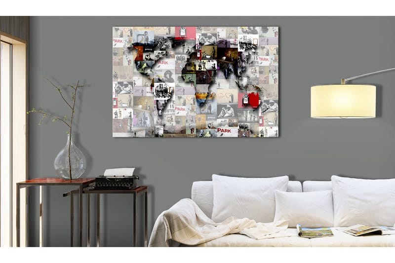 Billede Map: Banksy inspiration 120x80, Artgeist sp. z o. o.