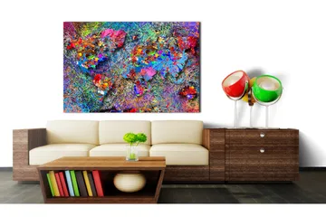 Billede Map: Jackson Pollock inspiration 120x80 - Artgeist sp. z o. o. - Boligtilbehør - Billeder & kunst - Billeder på lærred