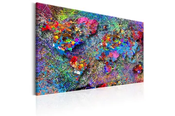 Billede Map: Jackson Pollock inspiration 120x80 - Artgeist sp. z o. o. - Boligtilbehør - Billeder & kunst - Billeder på lærred
