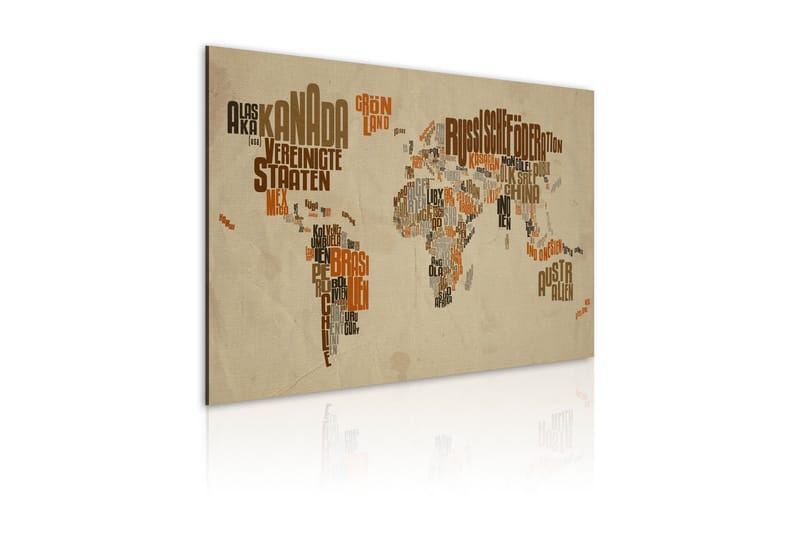 Billede Map of the world (German) 120x80, Artgeist sp. z o. o.