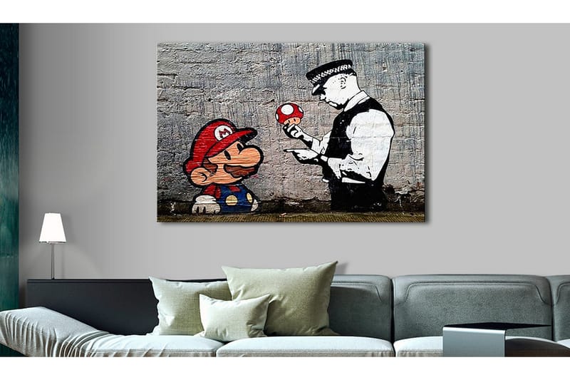 Billede Mario and Cop by Banksy 60x40, Artgeist sp. z o. o.