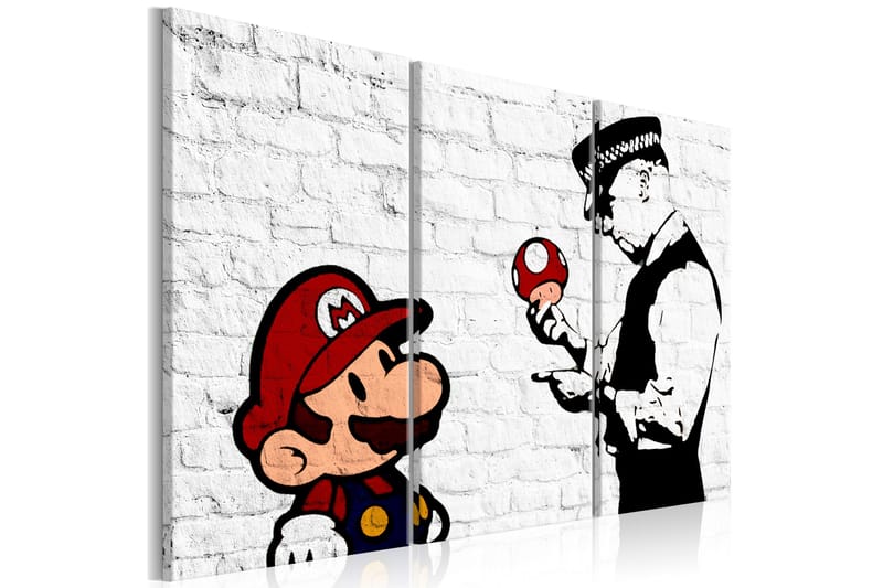 Billede Mario Bros Banksy 90x60, Artgeist sp. z o. o.