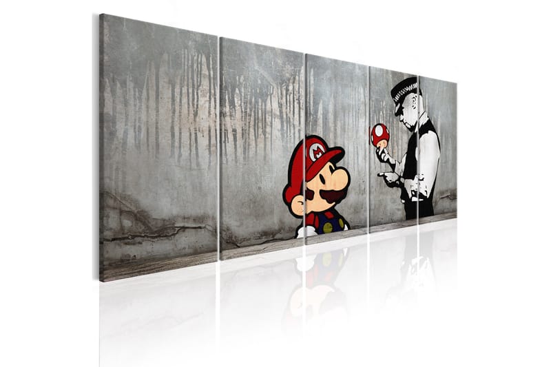 Billede Mario Bros On Concrete 225x90, Artgeist sp. z o. o.