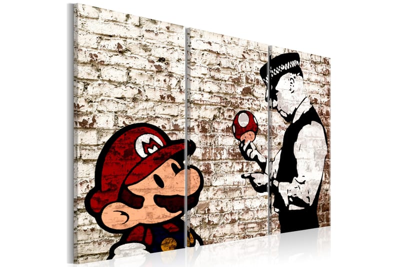 Billede Mario Bros Torn Wall 120x80, Artgeist sp. z o. o.